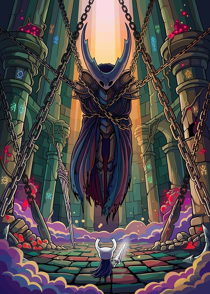 The Hollow Knight Facing the Chains