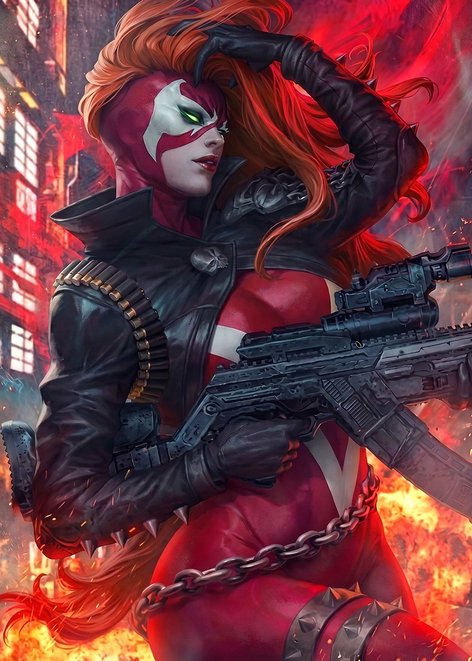 She-Spawn Warrior with Assault Rifle