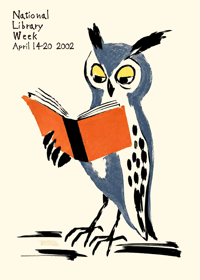 National Library Week Owl Poster