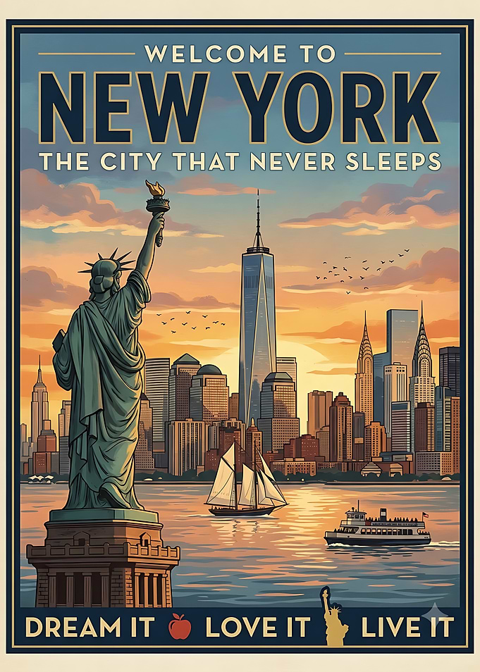 New York City Travel Poster