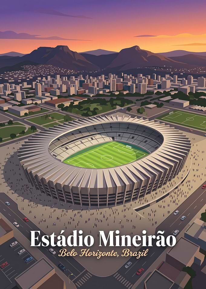 Estádio Mineirão Belo Horizonte Poster