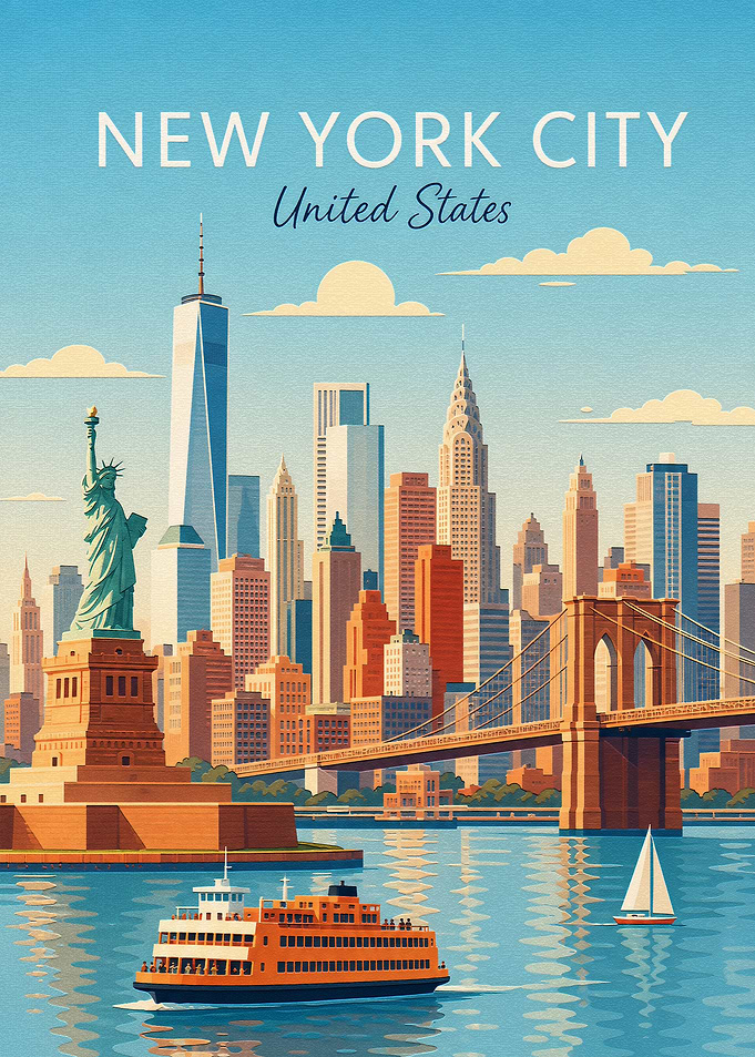 New York City Travel Poster