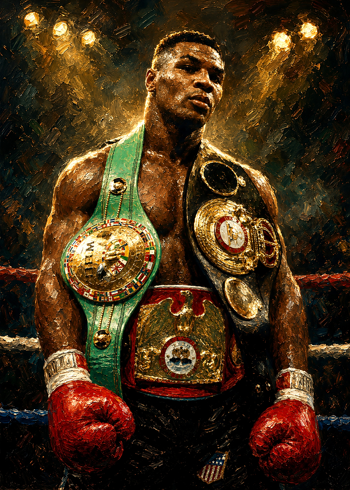 Mike Tyson Championship Boxing Portrait