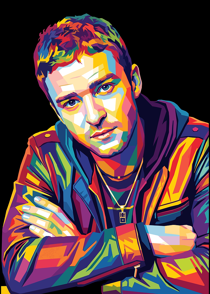 Justin Timberlake WPAP Pop Art Portrait