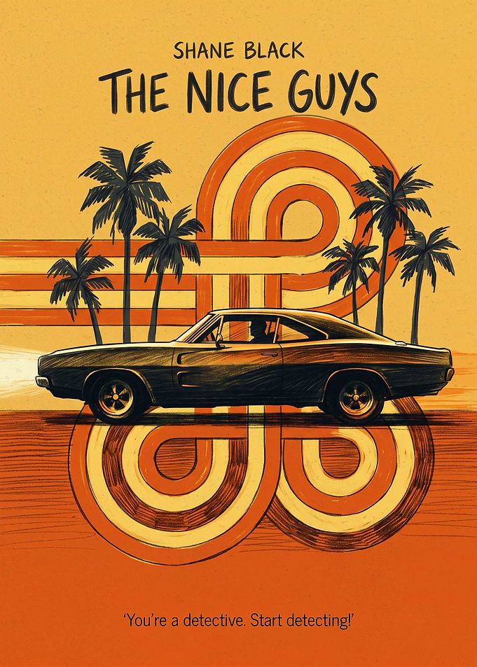 The Nice Guys Retro Movie Poster