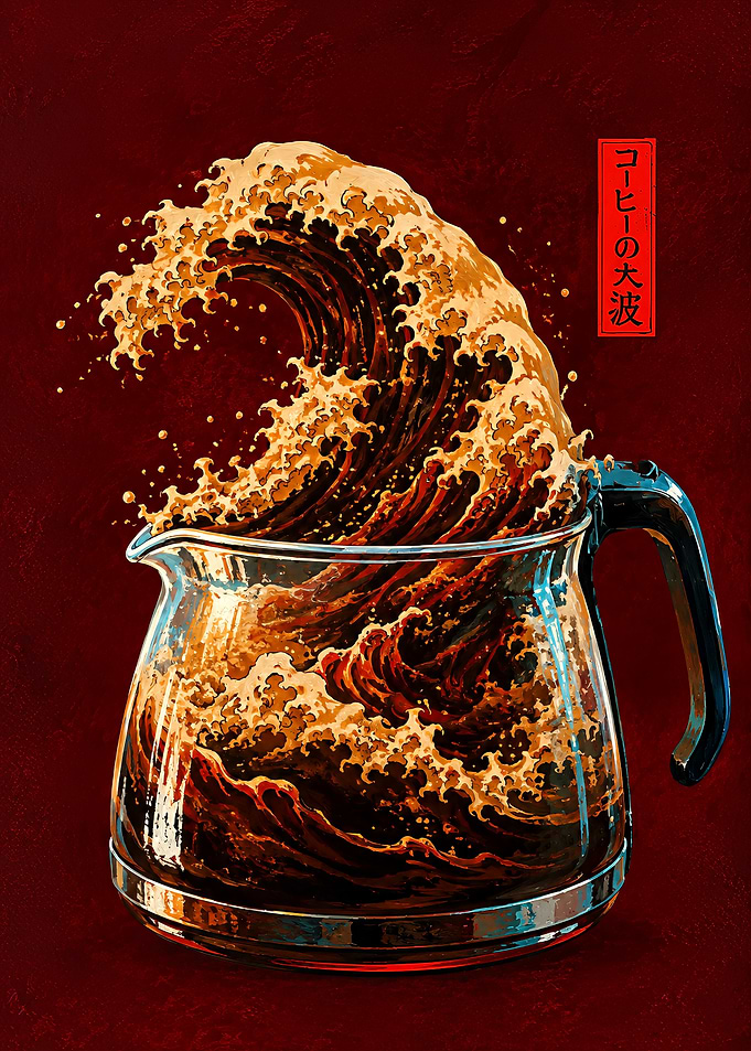 The Great Wave of Coffee