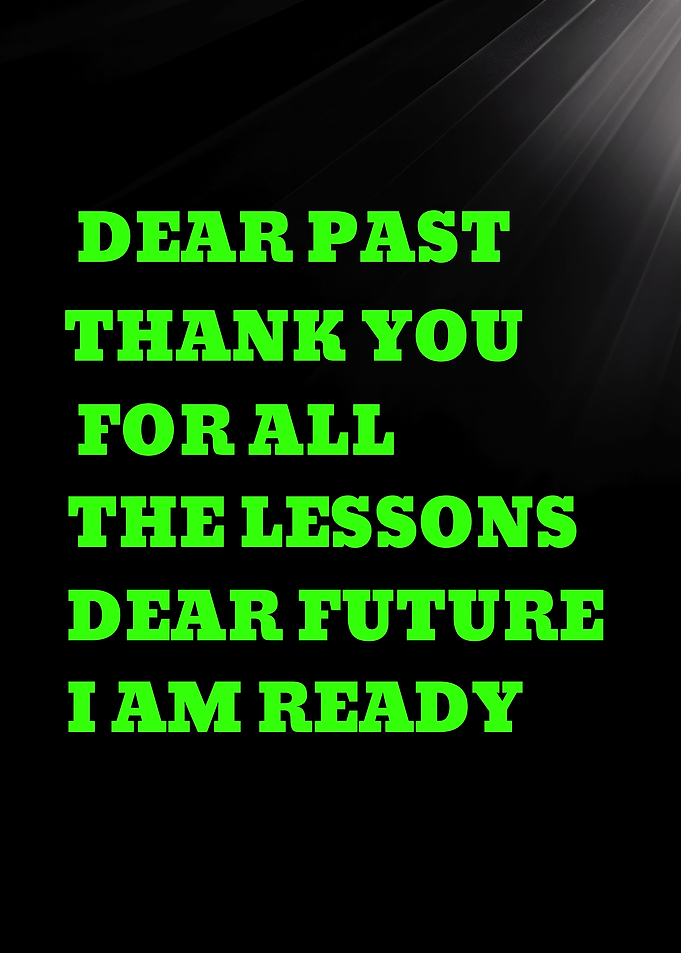 DEAR PAST THANK YOU FOR ALL THE LESSONS - Inspirational Quote Text Art
