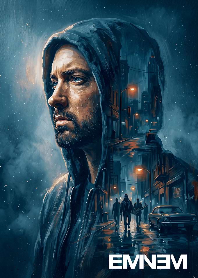 Eminem Urban Portrait Poster