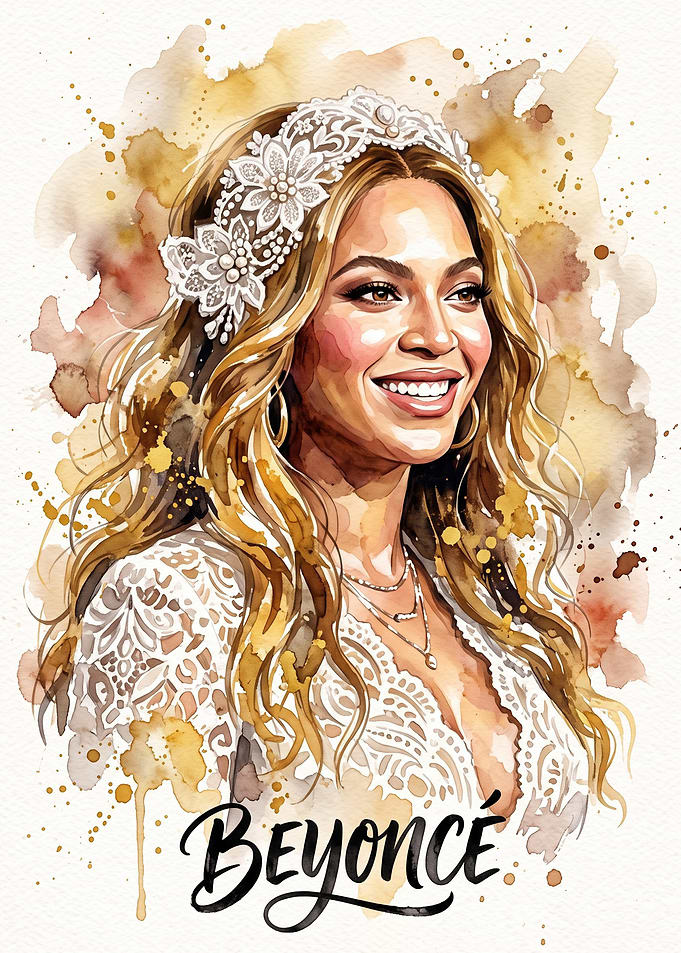 Watercolor Portrait of Beyonce