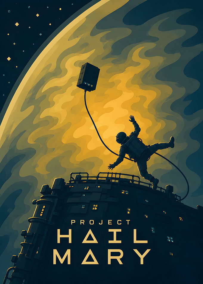 Project Hail Mary Space Poster