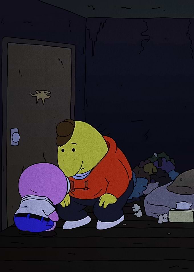 Smiling Friends characters in a room