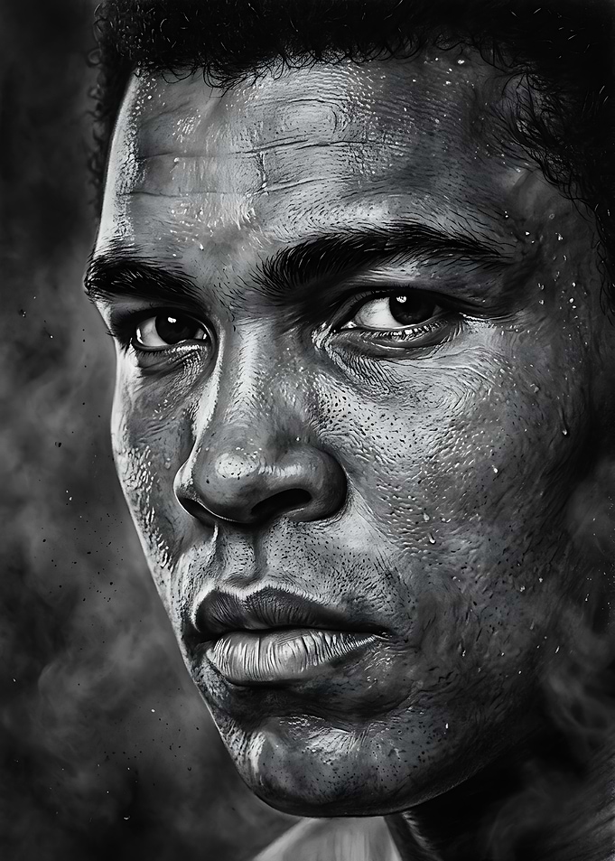Muhammad Ali Intense Portrait