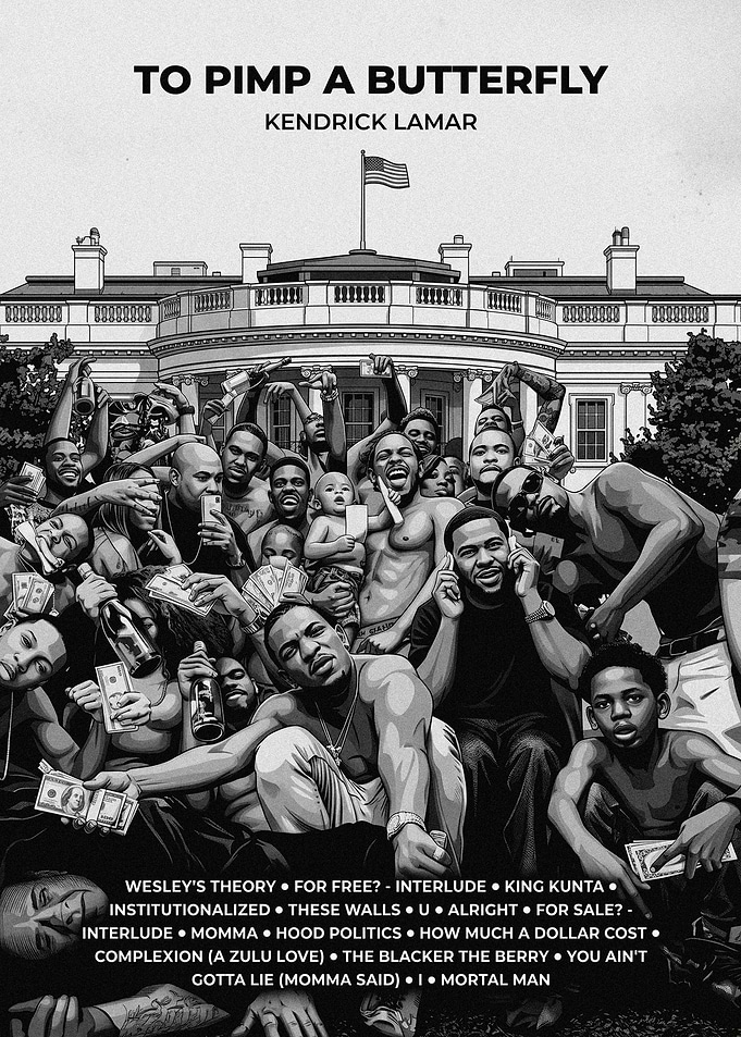 Kendrick Lamar Black and White Poster