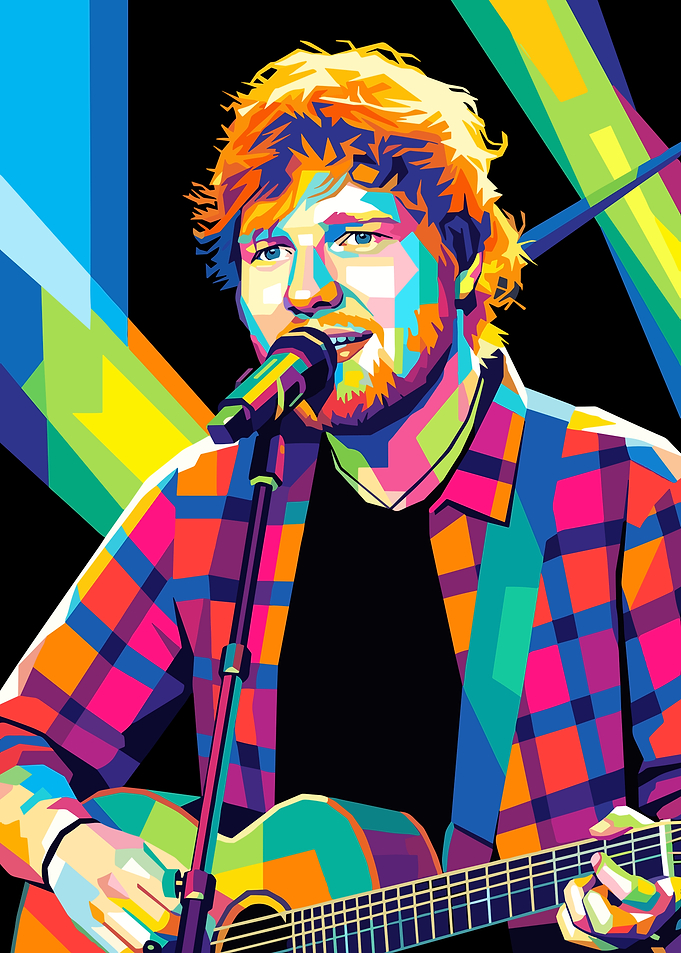 Ed Sheeran WPAP Pop Art Portrait