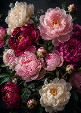Vibrant Peony Flower Bouquet