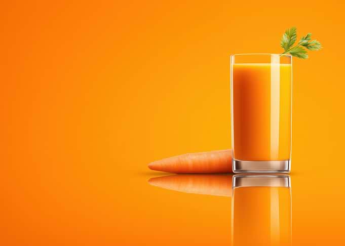 Fresh Carrot Juice in Glass