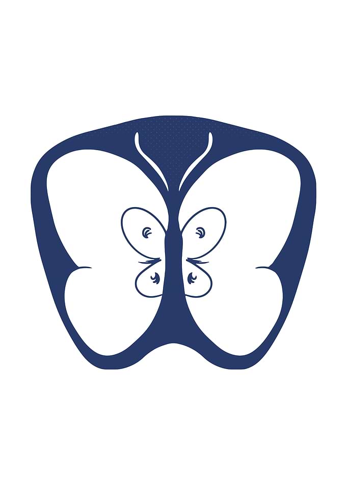 Minimalist Apple Butterfly Logo Design