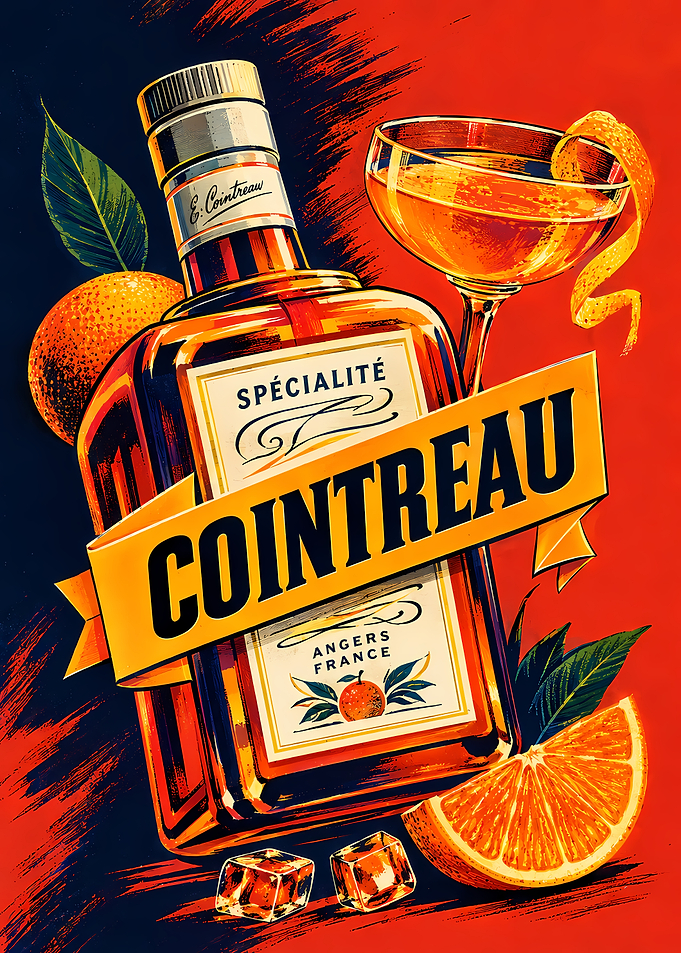 Vintage Cointreau Liqueur Advertising Poster
