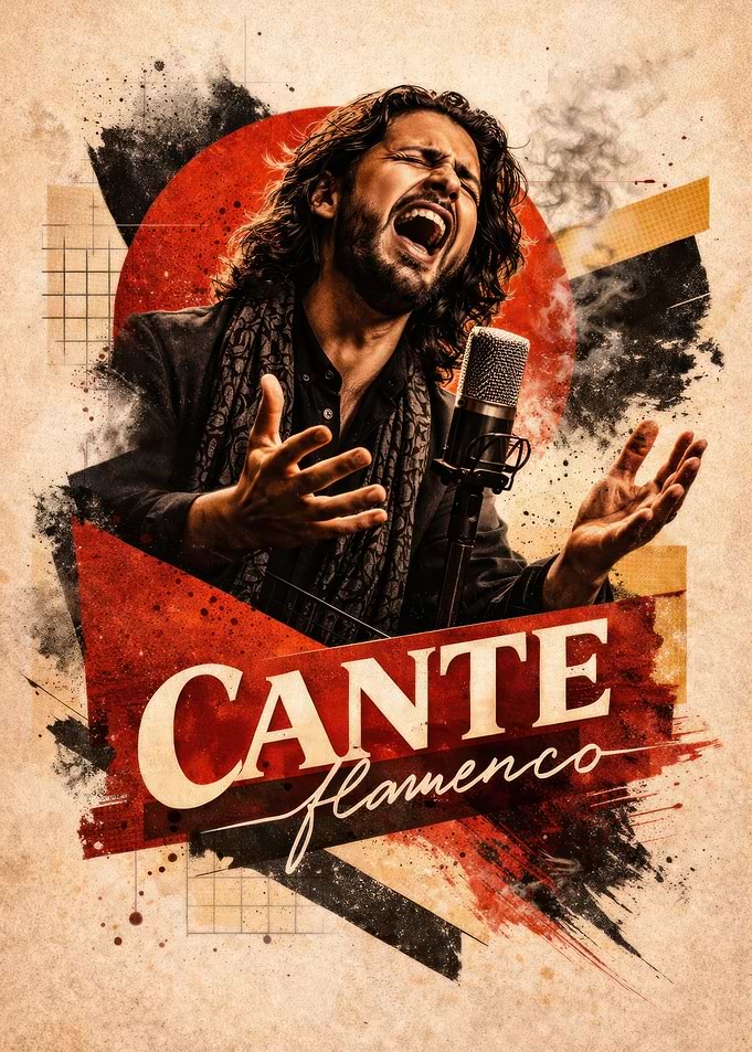 Cante Flamenco Singer Poster