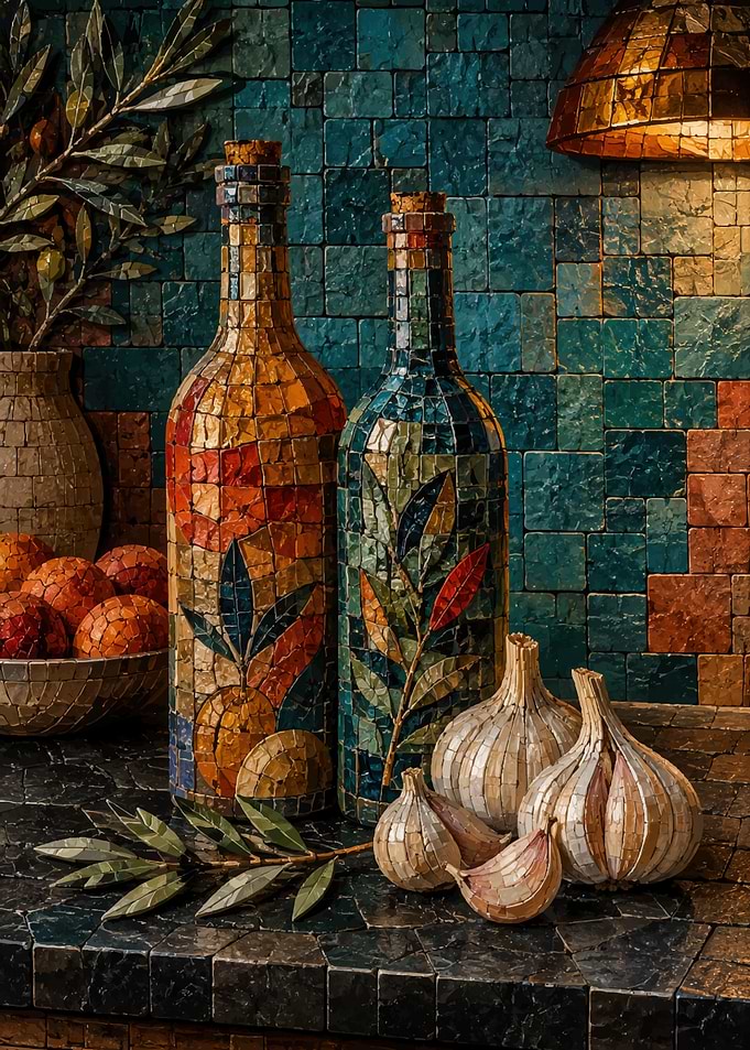 Mosaic Kitchen Decor Still Life