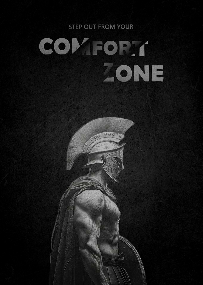 Spartan Warrior Comfort Zone Poster
