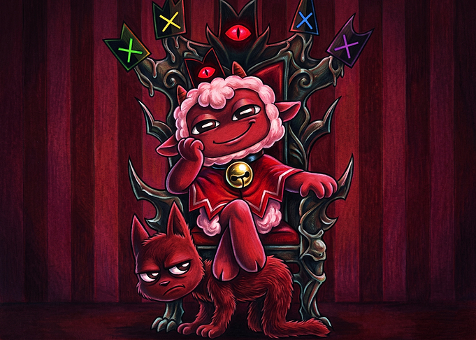 Cult of the Lamb Throne Illustration