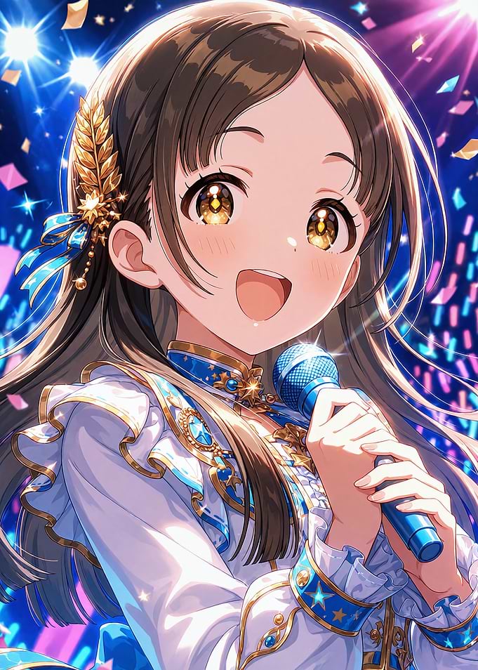 Anime Idol Singing on Stage