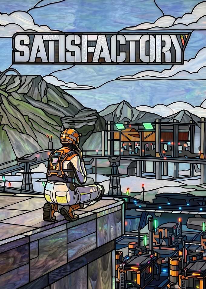 Satisfactory Stained Glass Game Art