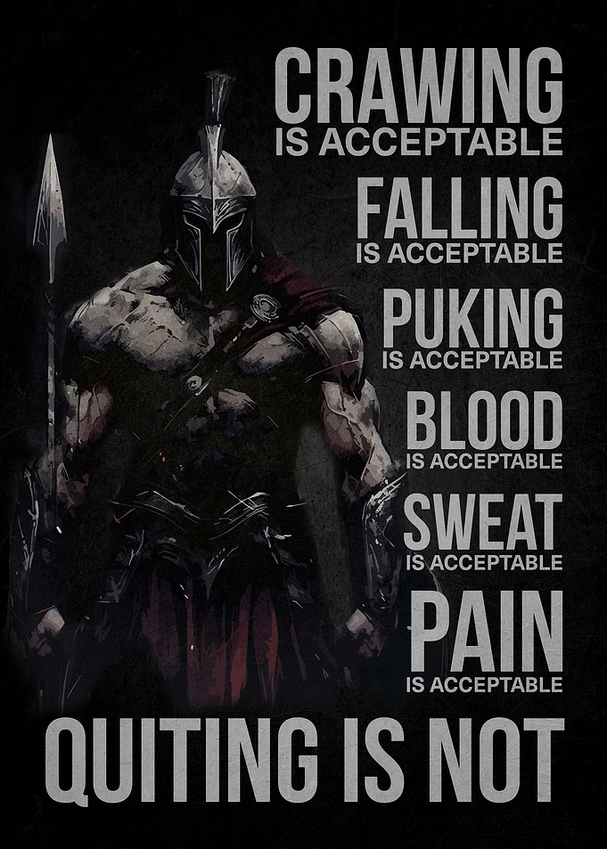 Spartan Warrior Motivational Poster