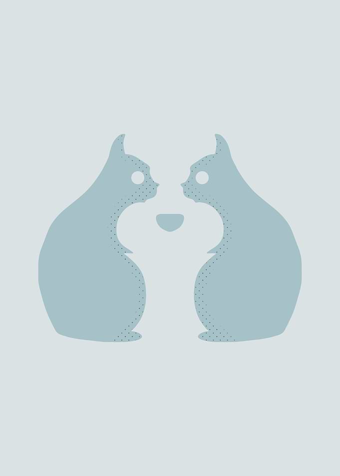 Optical Illusion Cat and Dog