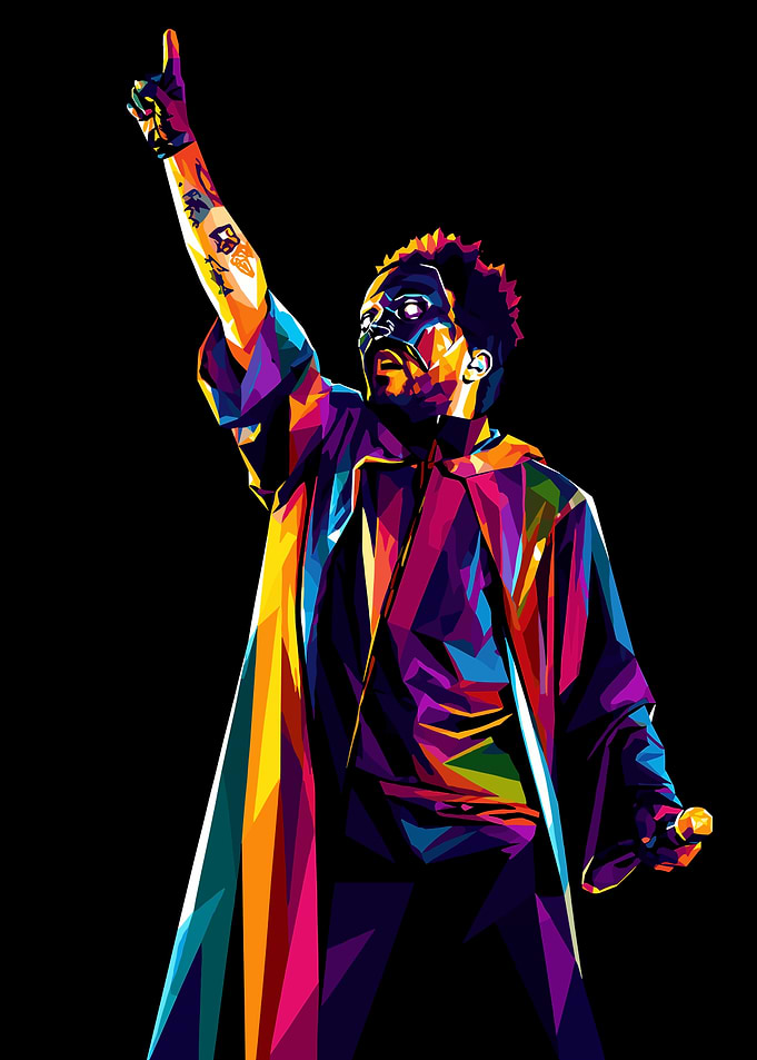 The Weeknd WPAP Pop Art Portrait