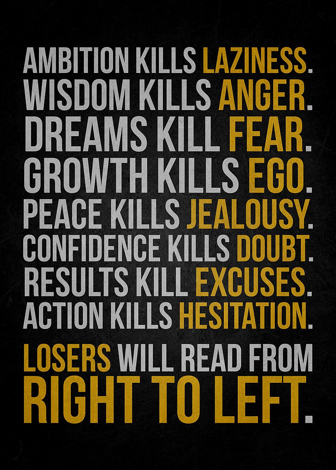 Inspirational Motivational Text Poster