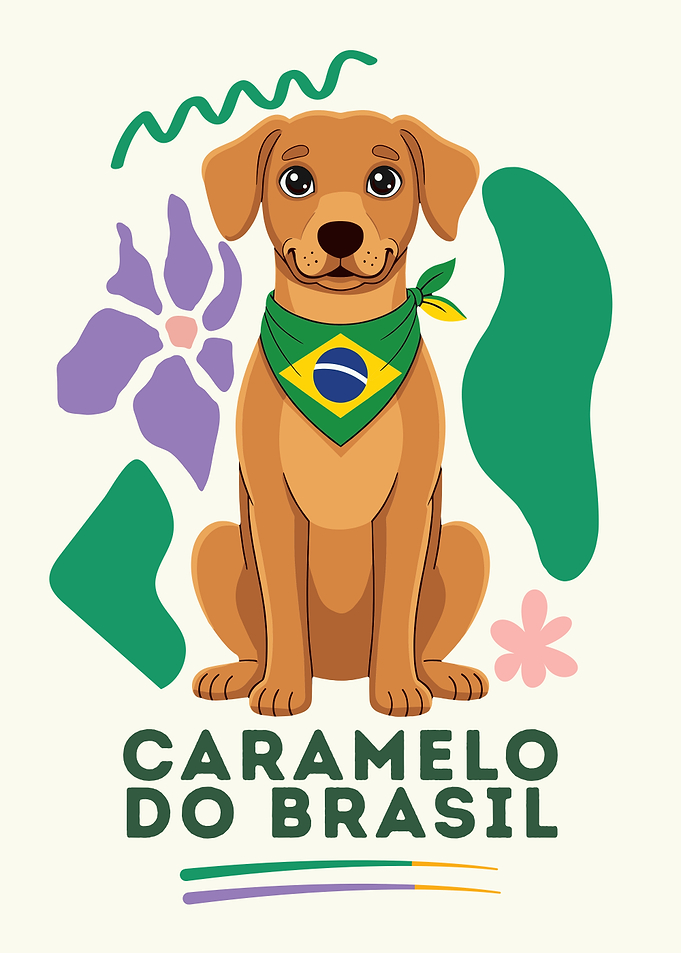 Caramelo do Brasil Dog Illustration
