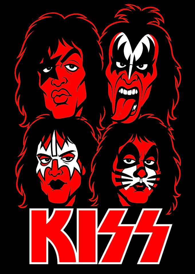 KISS Band Members Graphic Art