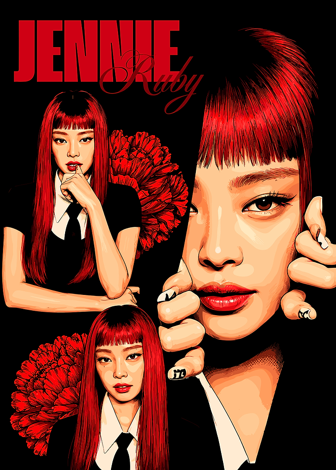 Jennie Ruby Red Hair Poster