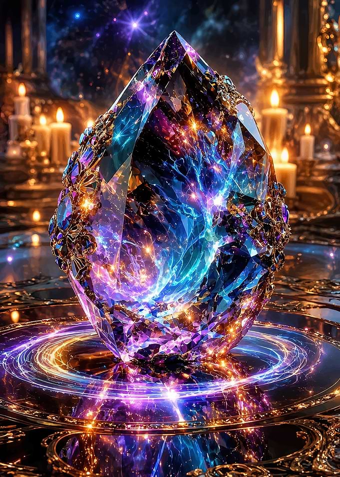 Glowing Magical Crystal Gemstone