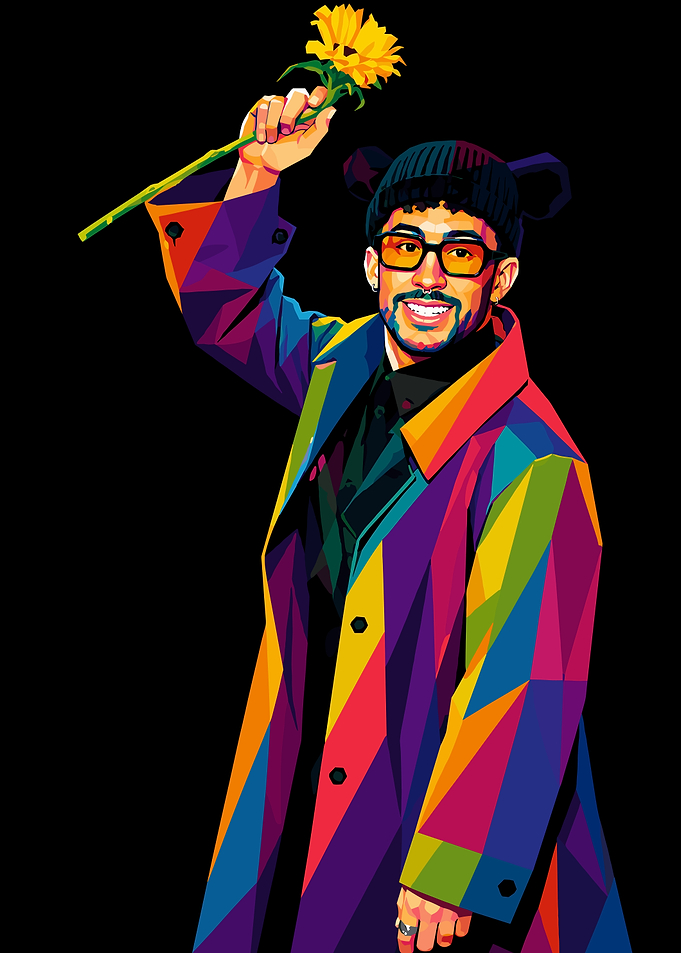 Bad Bunny Pop Art Portrait