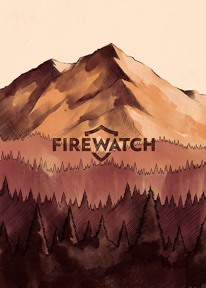 Firewatch Game Mountain Forest Poster