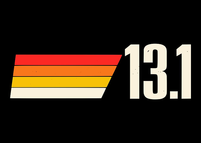 Vintage Half Marathon 13.1 Design