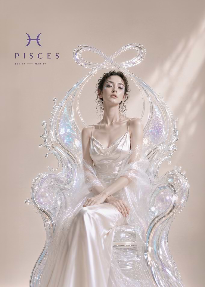 Pisces Zodiac Ethereal Portrait