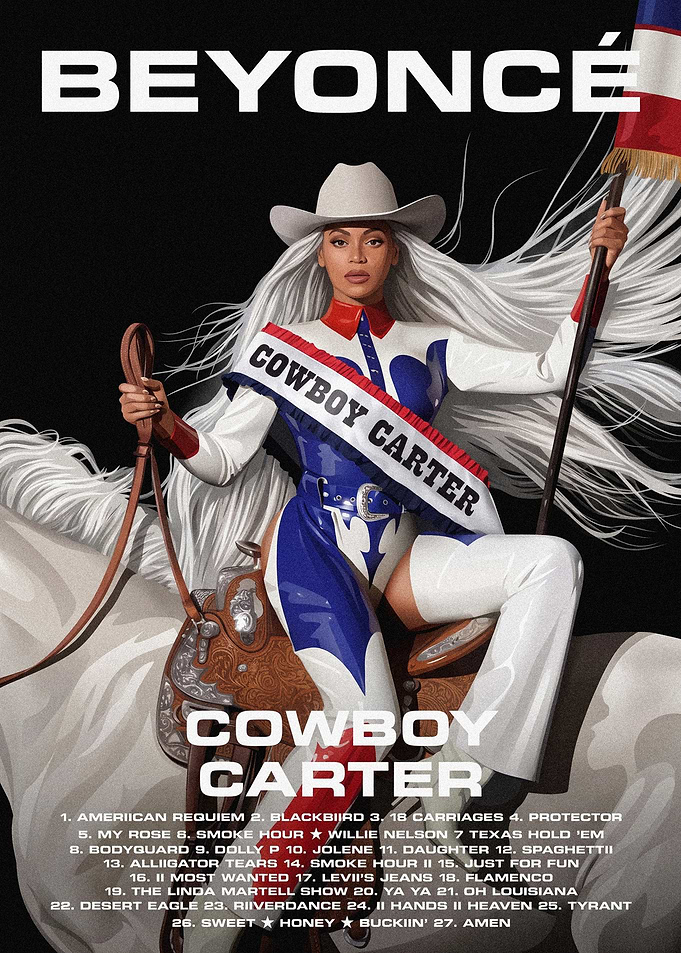 Beyonce Cowboy Carter Album Poster