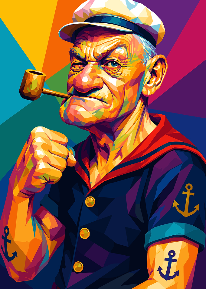 Pop Art Popeye Sailor Portrait