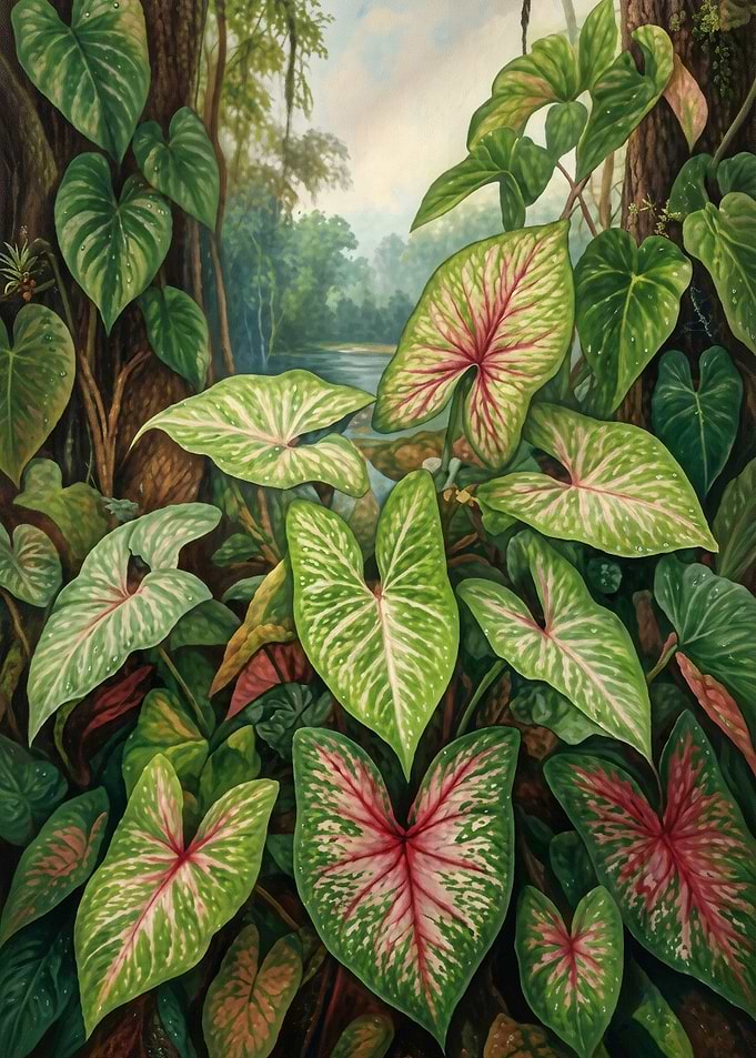 Lush Syngonium Digital Painting
