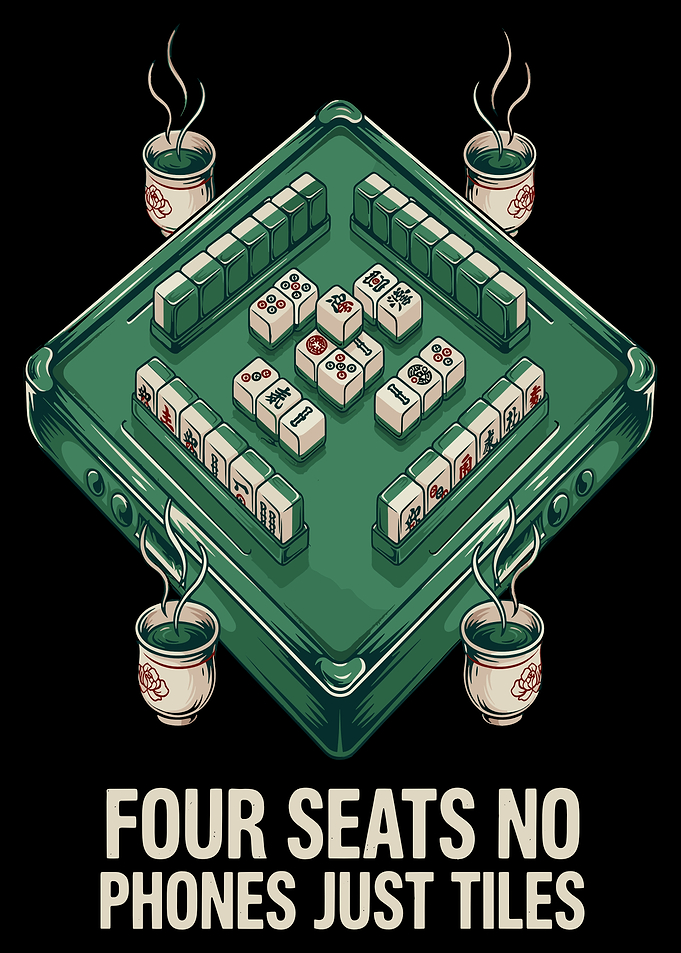 Mahjong Table Four Seats No Phones