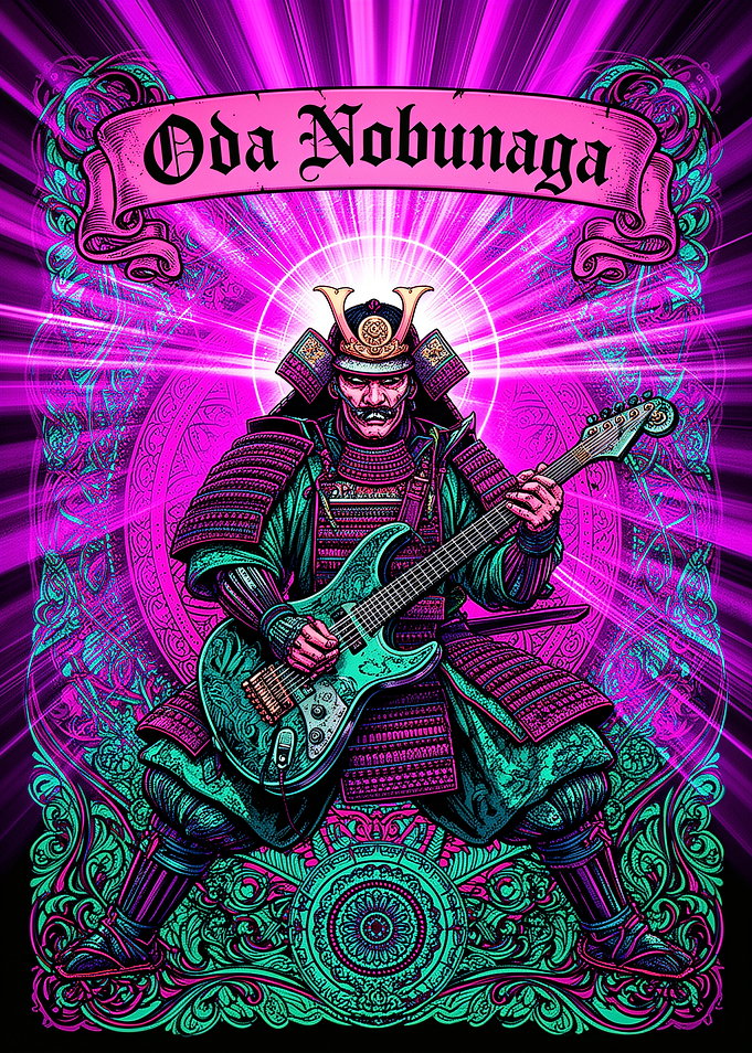 Oda Nobunaga Playing Electric Guitar