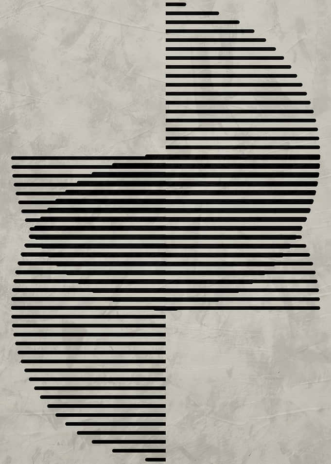 Minimalist Abstract Geometric Line Art