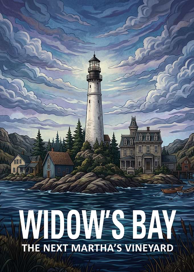 Widow's Bay Coastal Lighthouse Poster