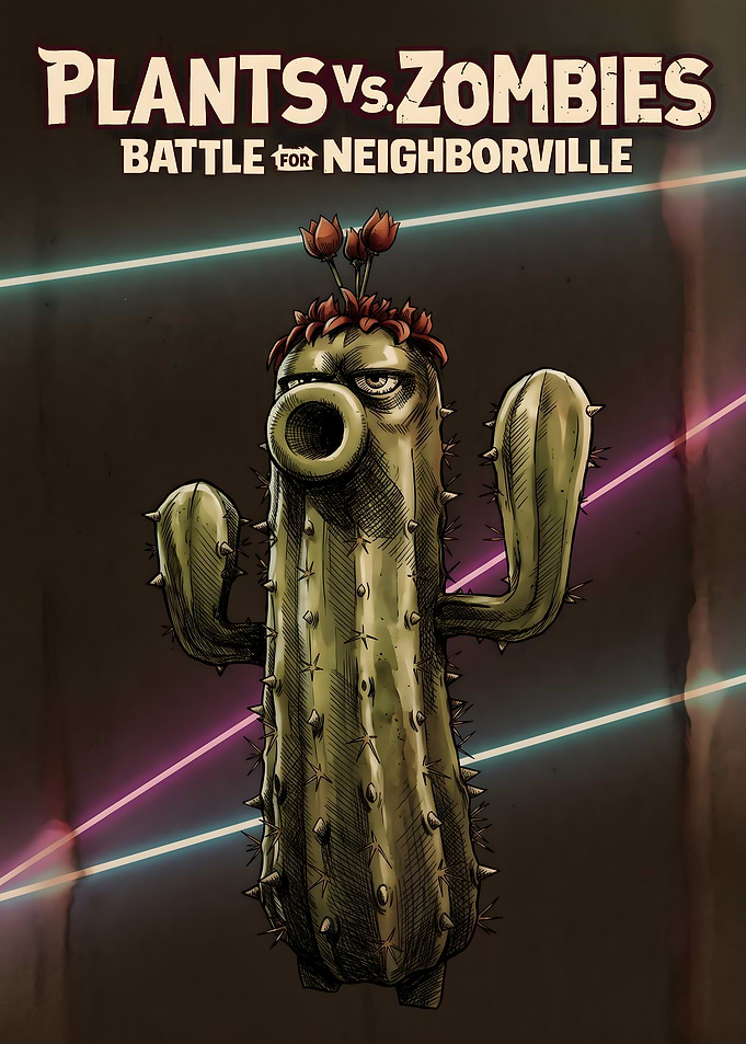 Plants vs. Zombies Cactus Character Art