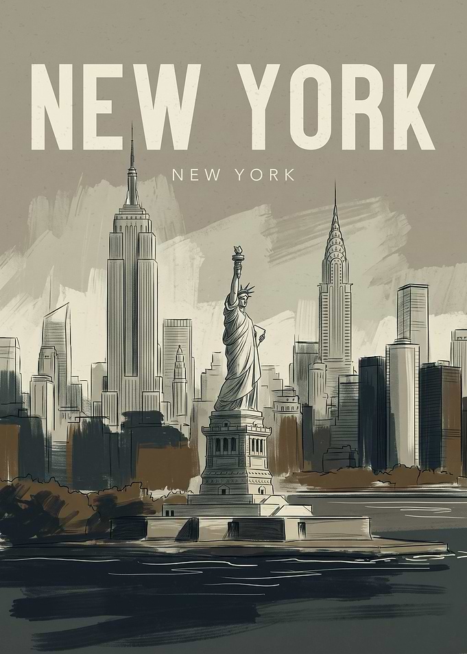 New York City Skyline Poster