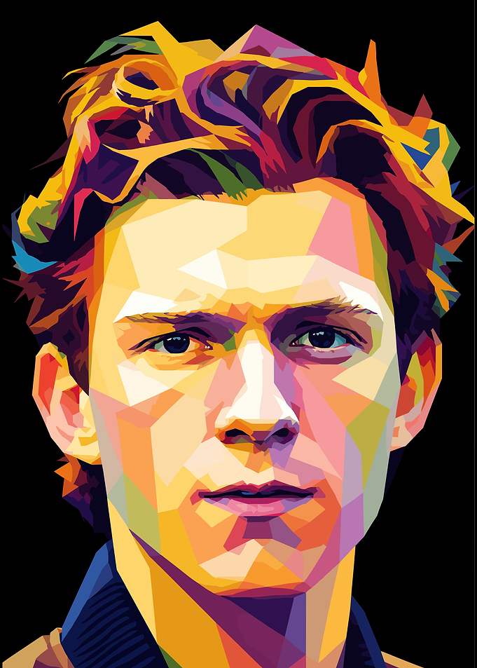 Tom Holland Geometric Pop Art Portrait